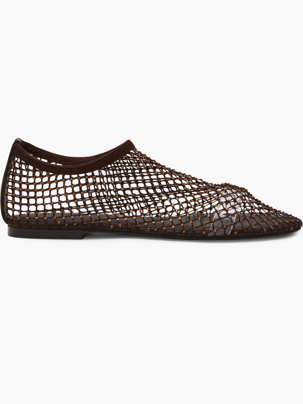 Steve Madden Brown Woven Mesh Pointed Flat